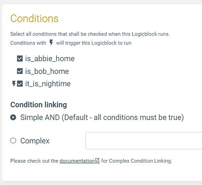conditions with simple and
